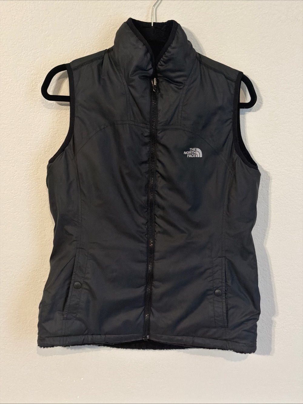 North Face Black Womens Reversible Vest Size Medium